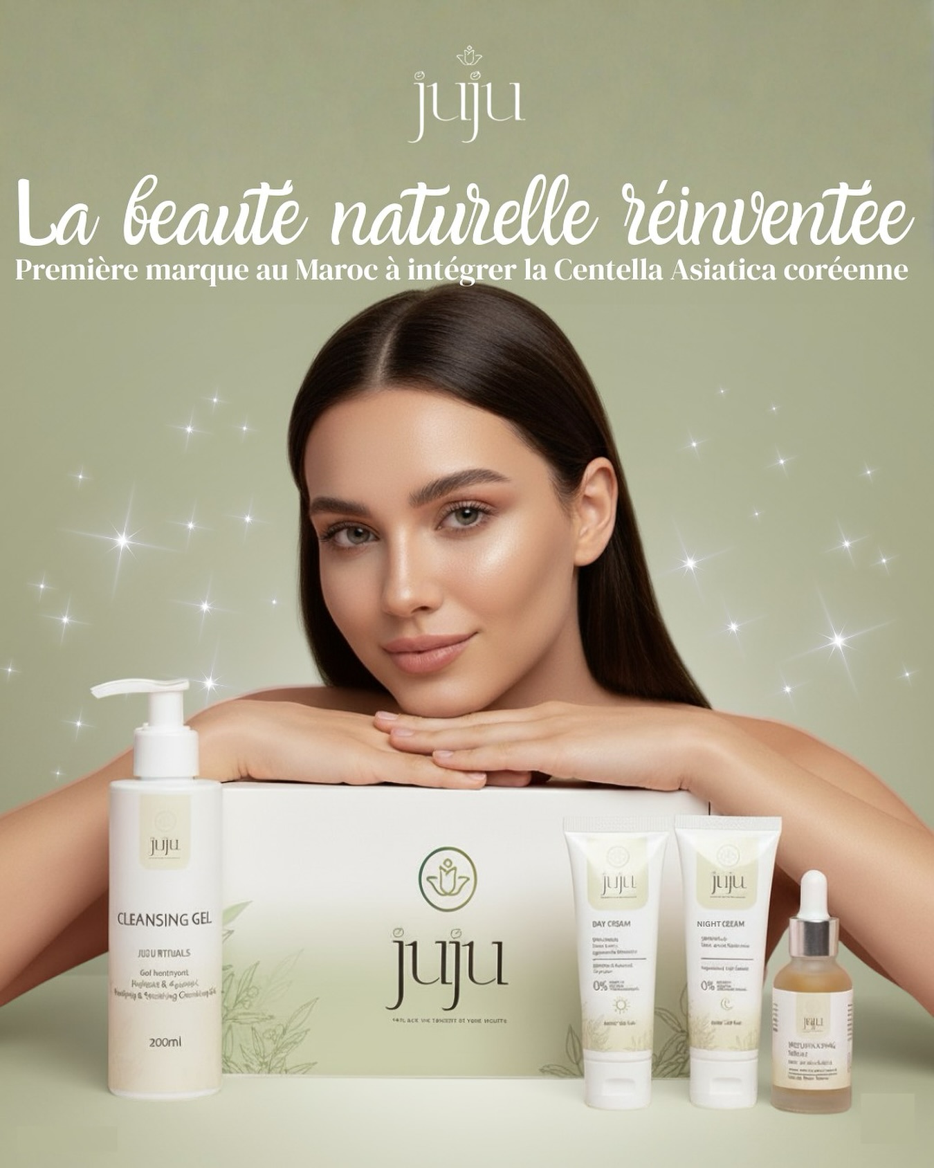 Routine skincare JUJU — visuel campagne